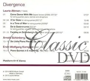 Altman / Schoenberg / Korngold - Divergence (CD)