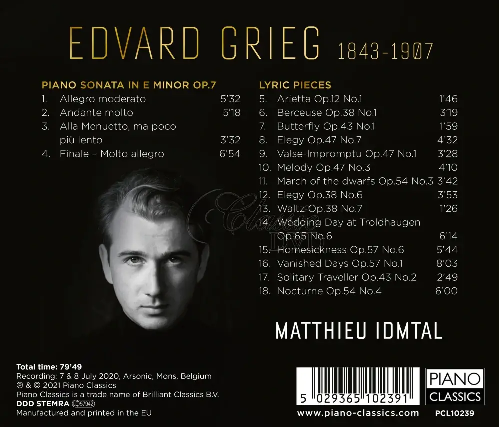 Grieg: Piano Sonata, 14 Lyric Pieces (CD)