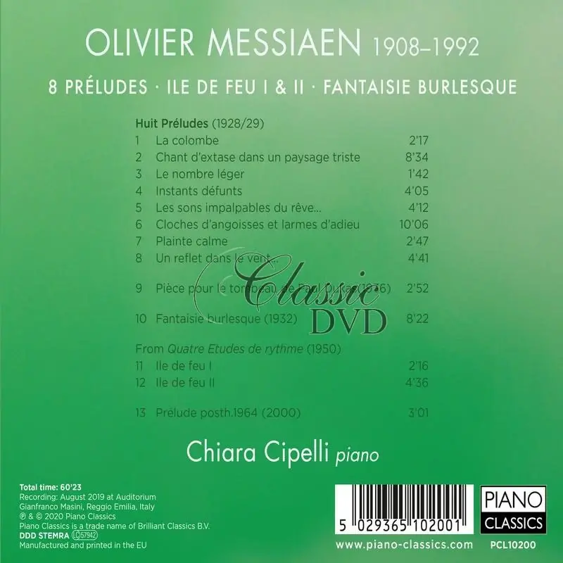 Olivier Messiaen - 8 Preludes, Ile de Feu I & II, Fantasie Burlesque (CD)