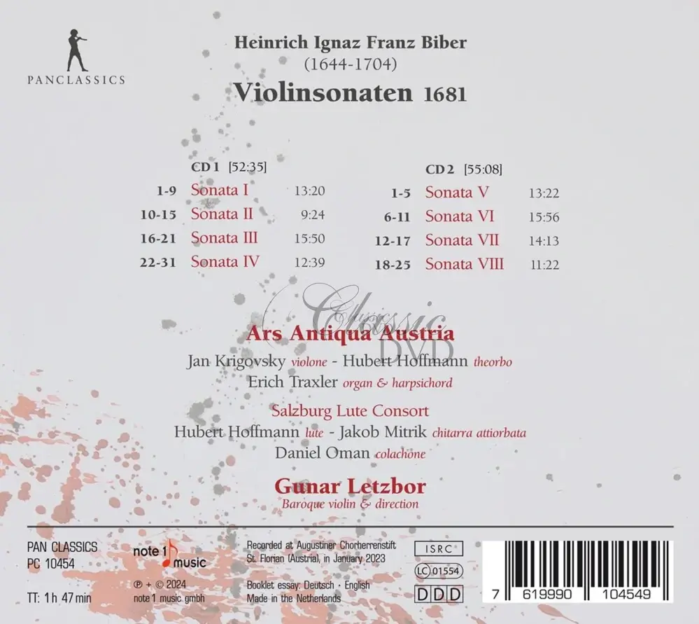 Heinrich Ignaz Franz Biber - Violin Sonatas 1681 (2CD)