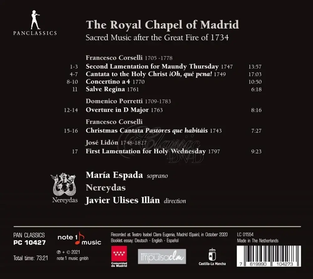 The Royal Chapel Of Madrid: Sacred Music After the Great Fire of 1734 (CD)