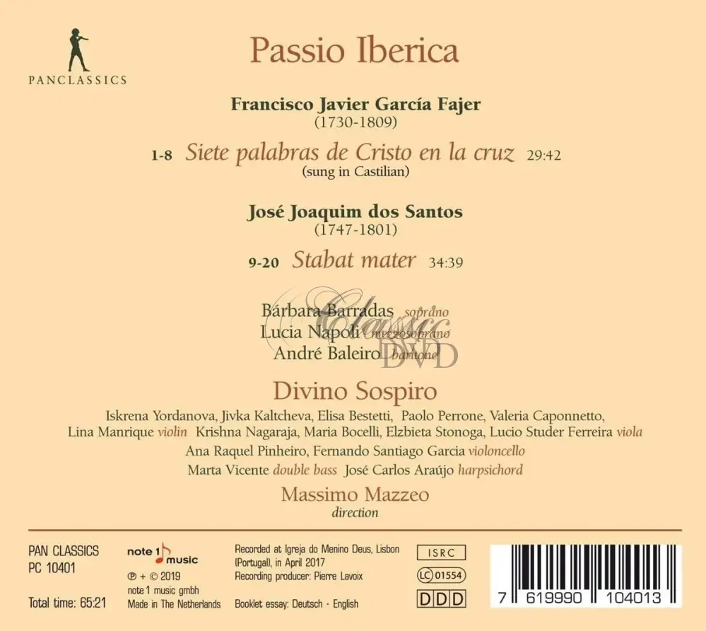 Passio Iberica: Jose Joaquim dos Santos /  Francisco Javier Garcia Fajer (CD)