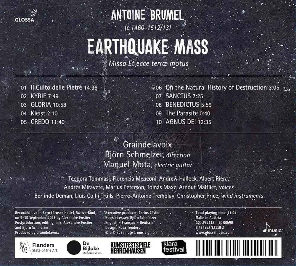 Antoine Brumel: Earthquake Mass (CD)