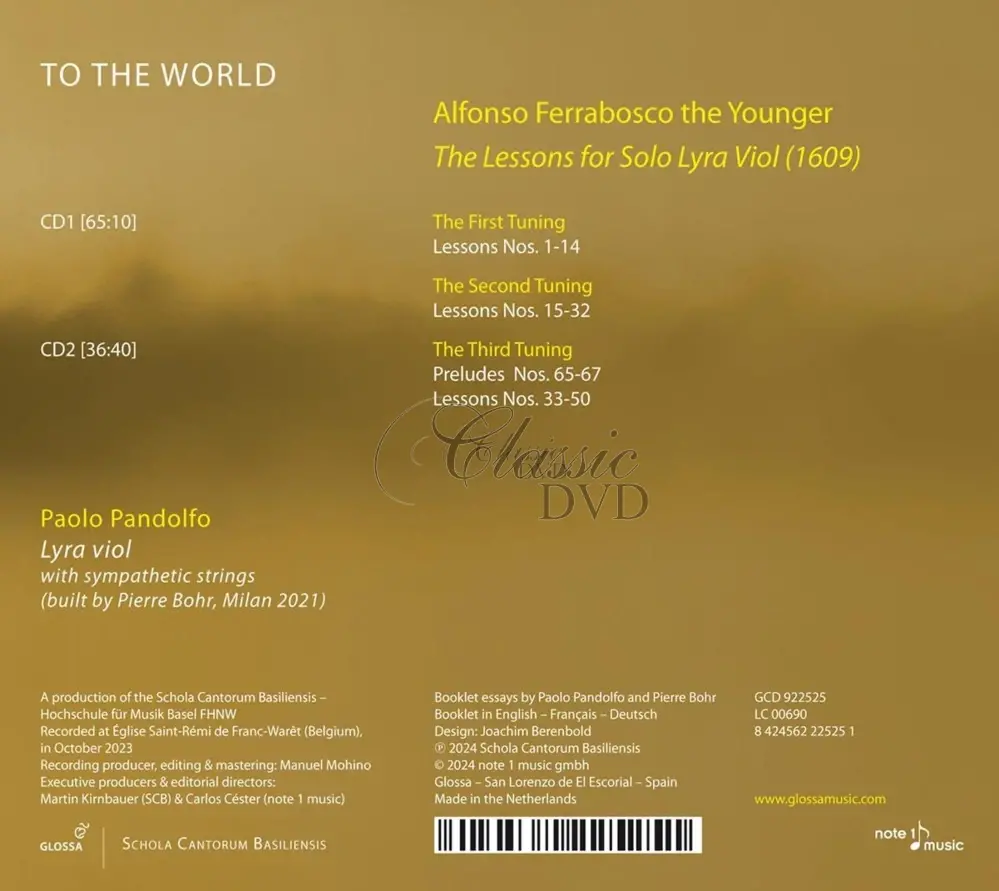 Alfonso Ferrabosco II: Lessons for Solo Lyra Viol (2CD)