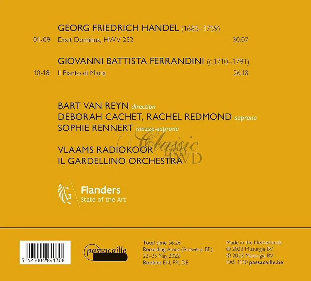 Handel: Dixit Dominus / Giovanni Battista Ferrandini: Il Pianto Di Maria (CD)