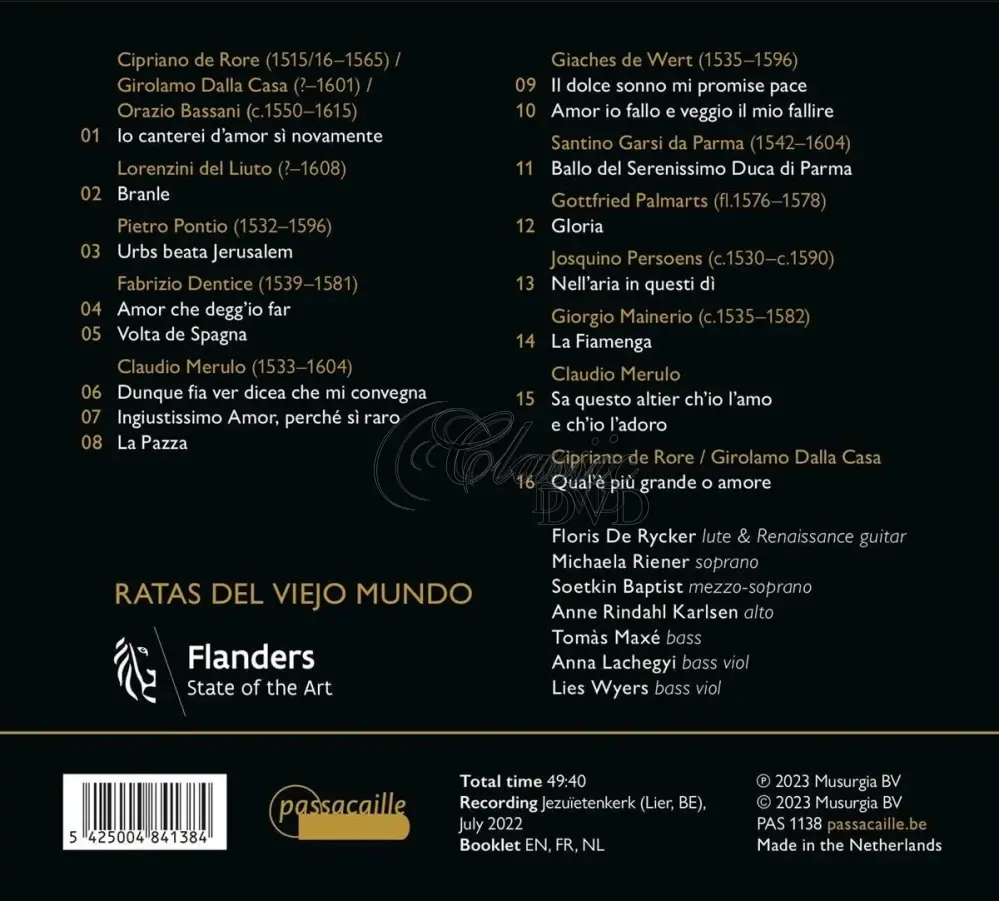 Music at the Farnese court in Renaissance Parma (CD)