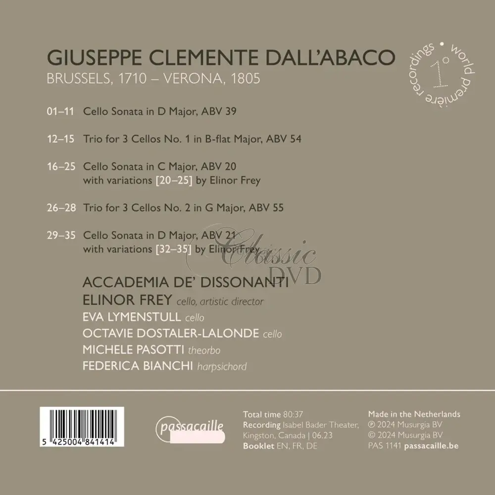 Dall’Abaco And The Art Of Variation (CD)