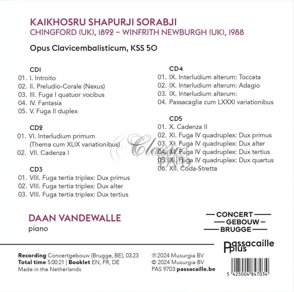 Sorabji: Opus Clavicembalisticum (5CD)