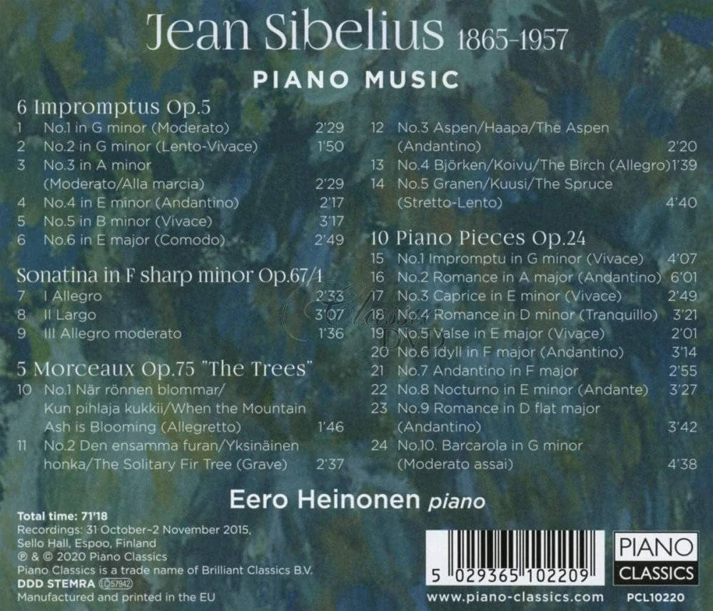 Jean Sibelius: Piano Music (CD)