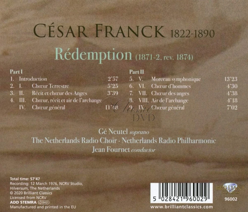 Cesar Franck: Redemption (CD)