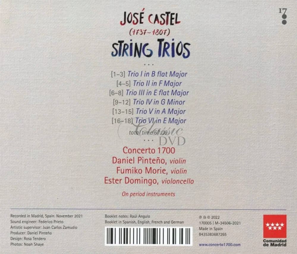 JOSÉ CASTEL: String Trios (CD)