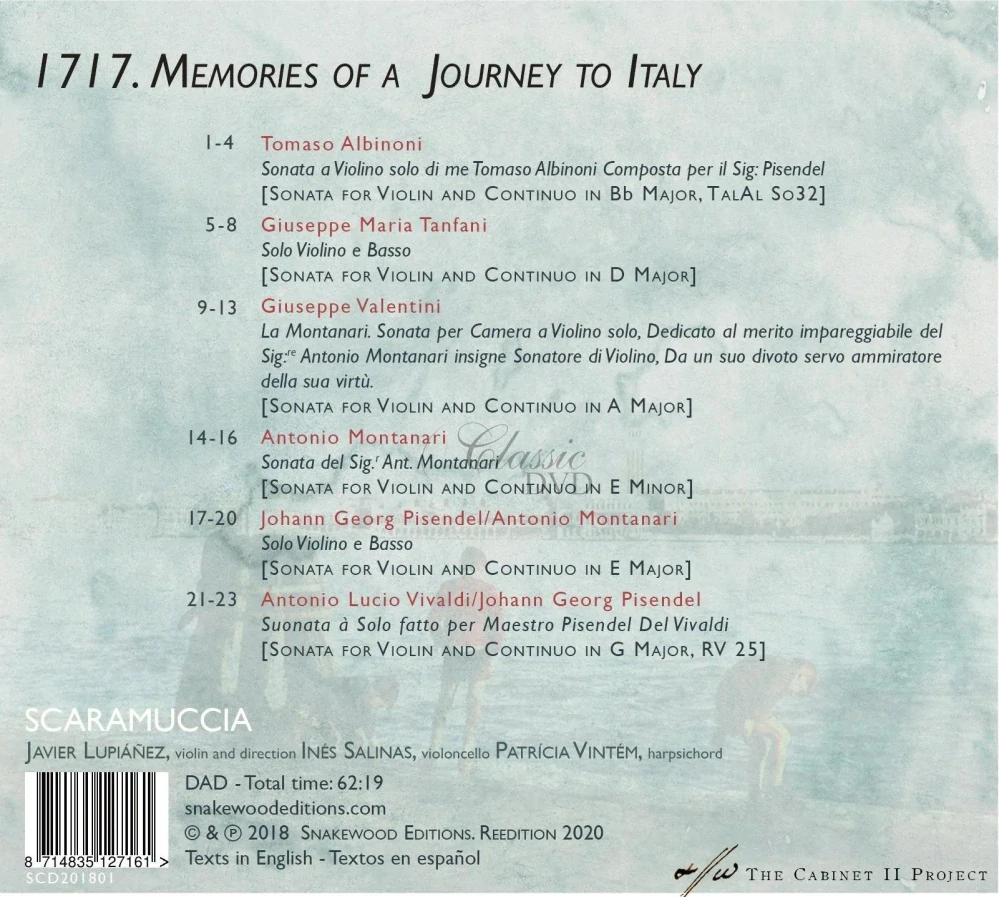 1717. Memories of a Journey to Italy (CD)
