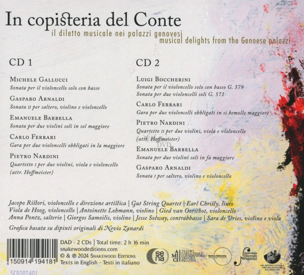 In Copisteria del Conte - Il diletto musicale nei palazzi genovesi (2CD)