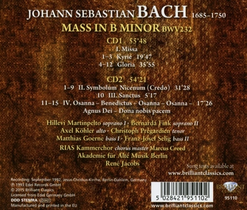 JS Bach: Mass in B minor (2CD)