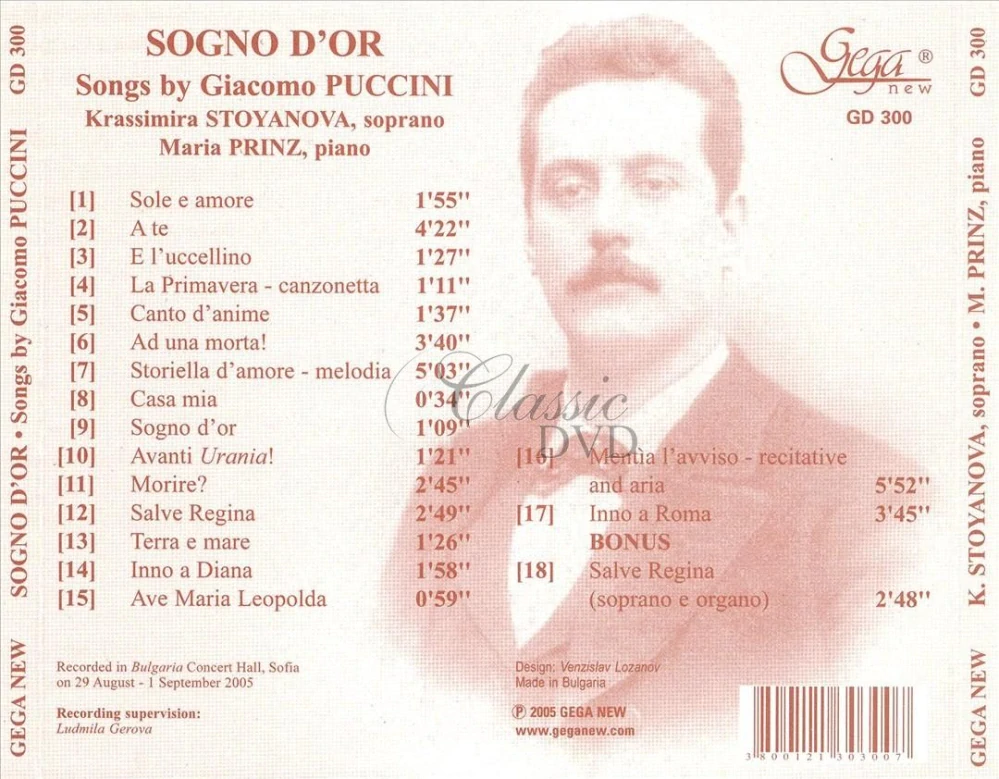 Songs by Giacomo Puccini - Krassimira Stoyanova, Soprano (CD)