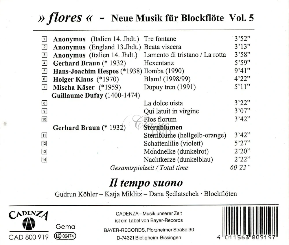 Contemporary Music For Recorder Vol.5 (CD)