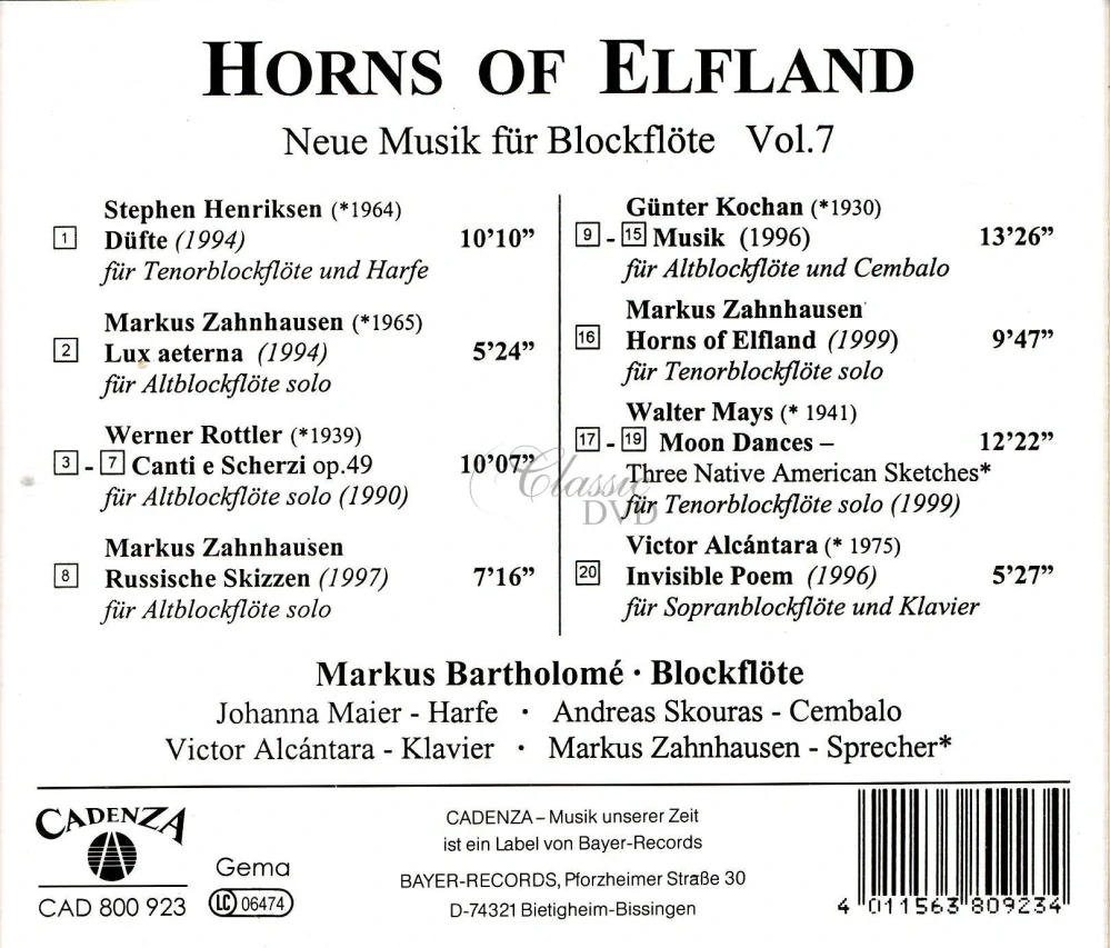 Horns of Elfland - Contemporary Music For Recorder Vol.7 (CD)