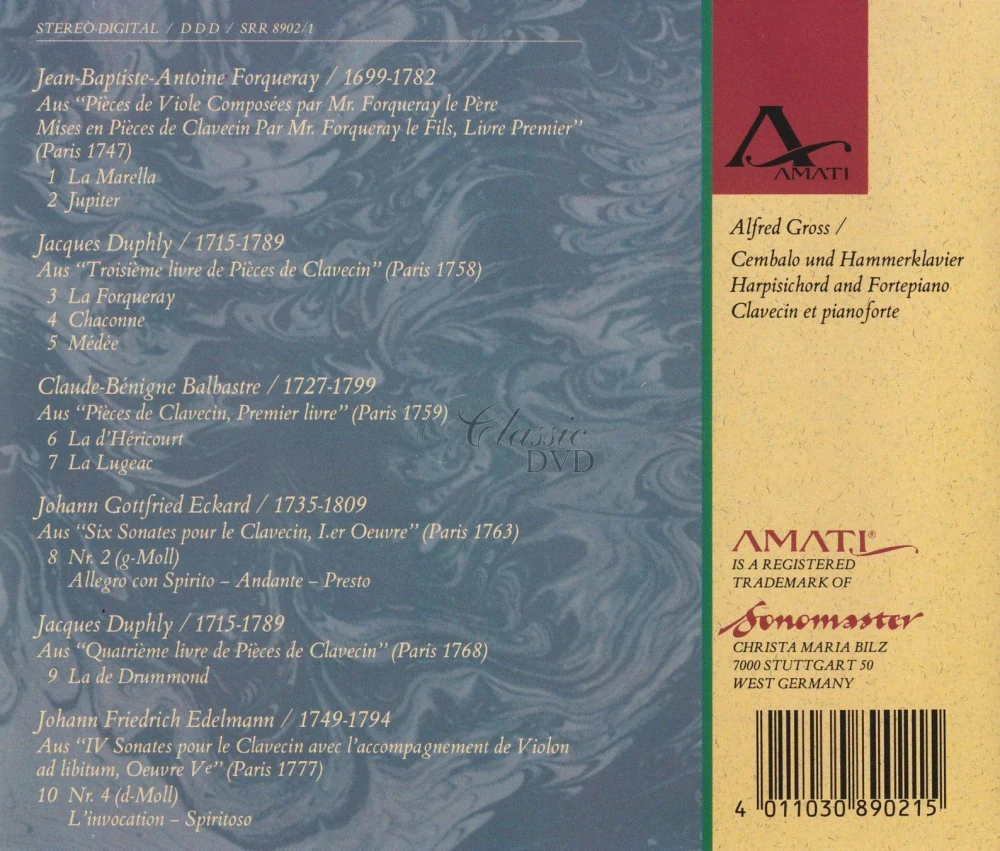 Du Clavecin au Pianoforte Vol.1 (CD)
