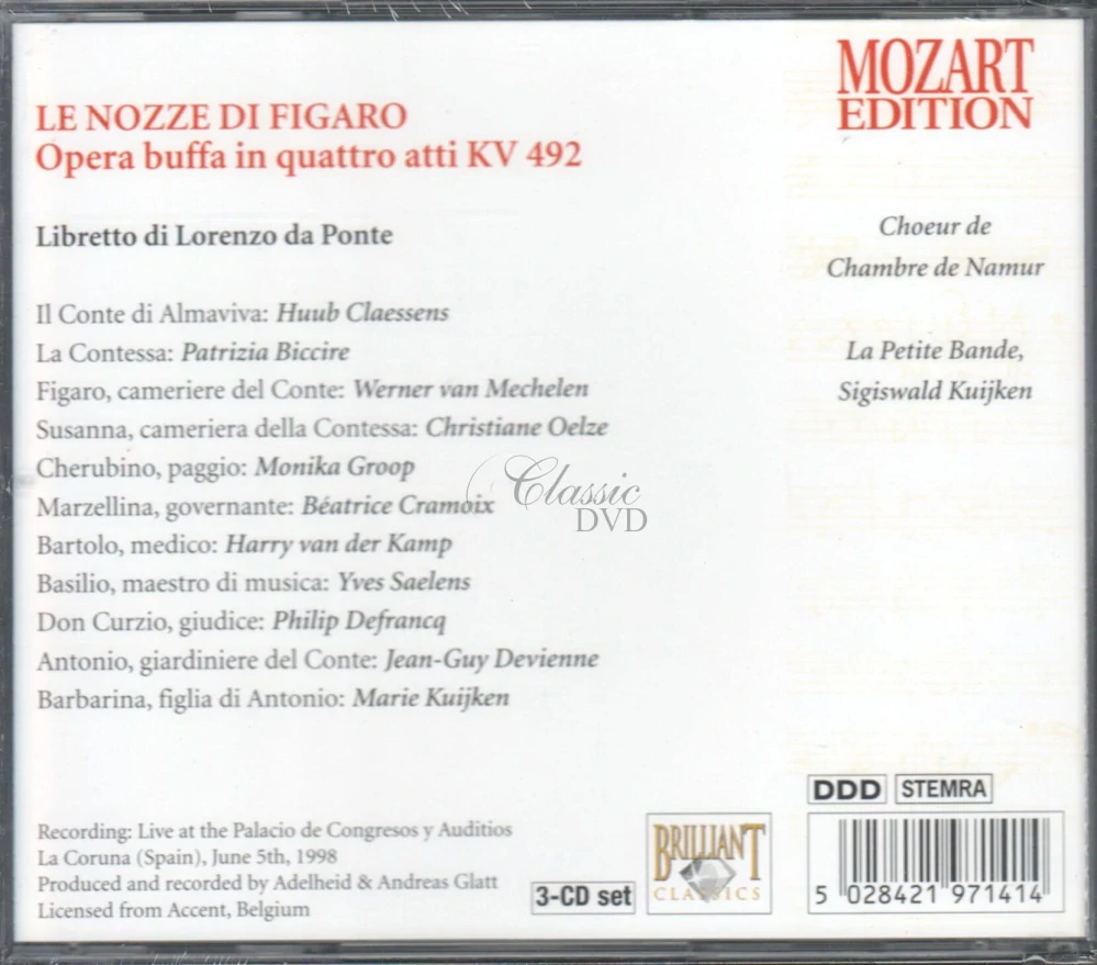 MOZART,W.A.: Le Nozze di Figaro - Figarova svatba (3CD)