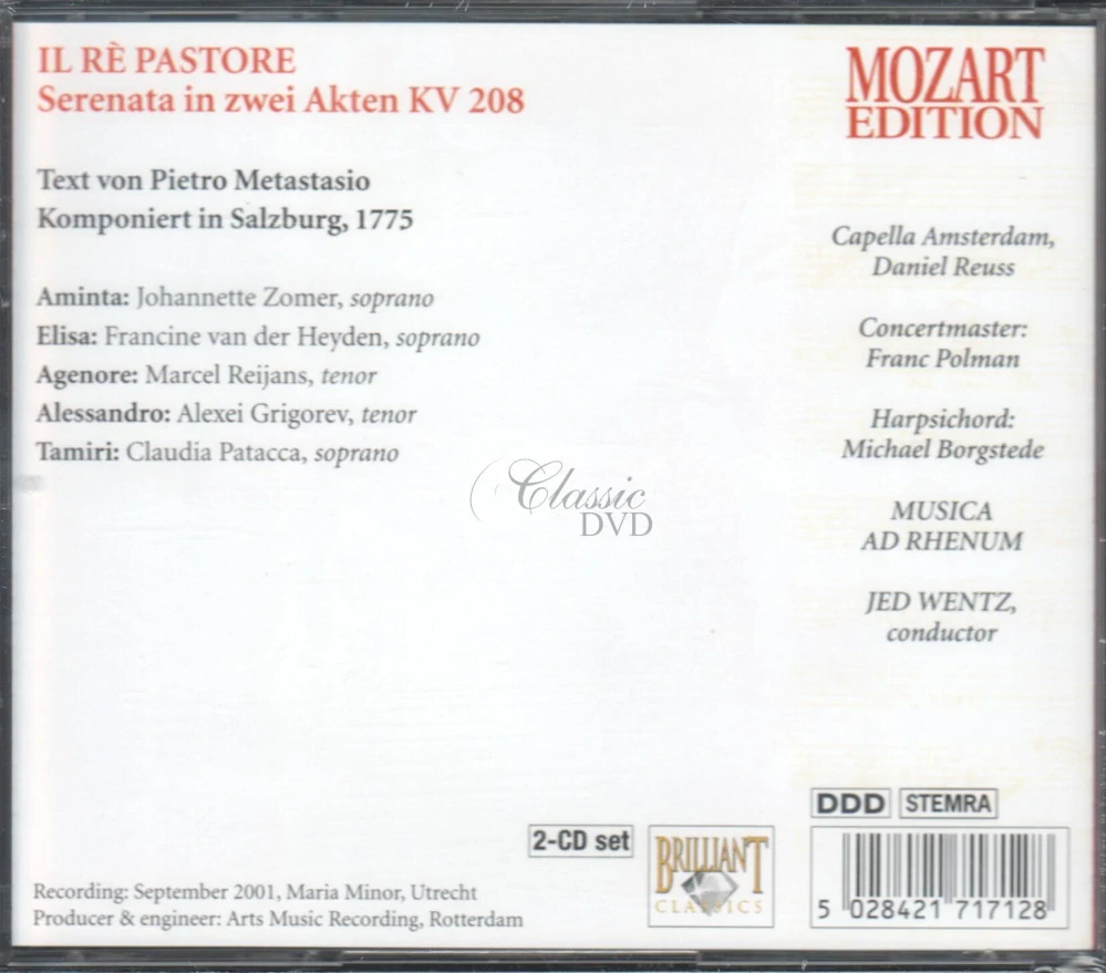 Mozart: Il rè pastore / Král pastýř - Opera (2CD)