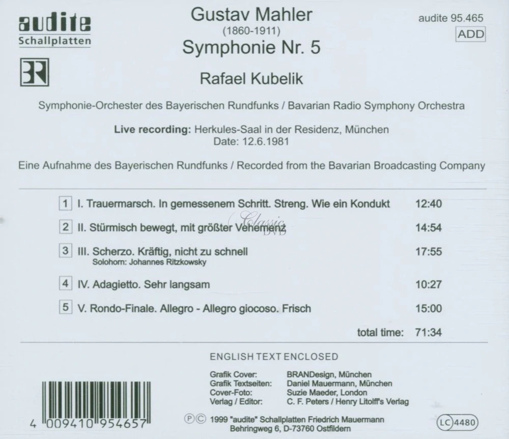 Mahler: Symphony No. 5 (CD)