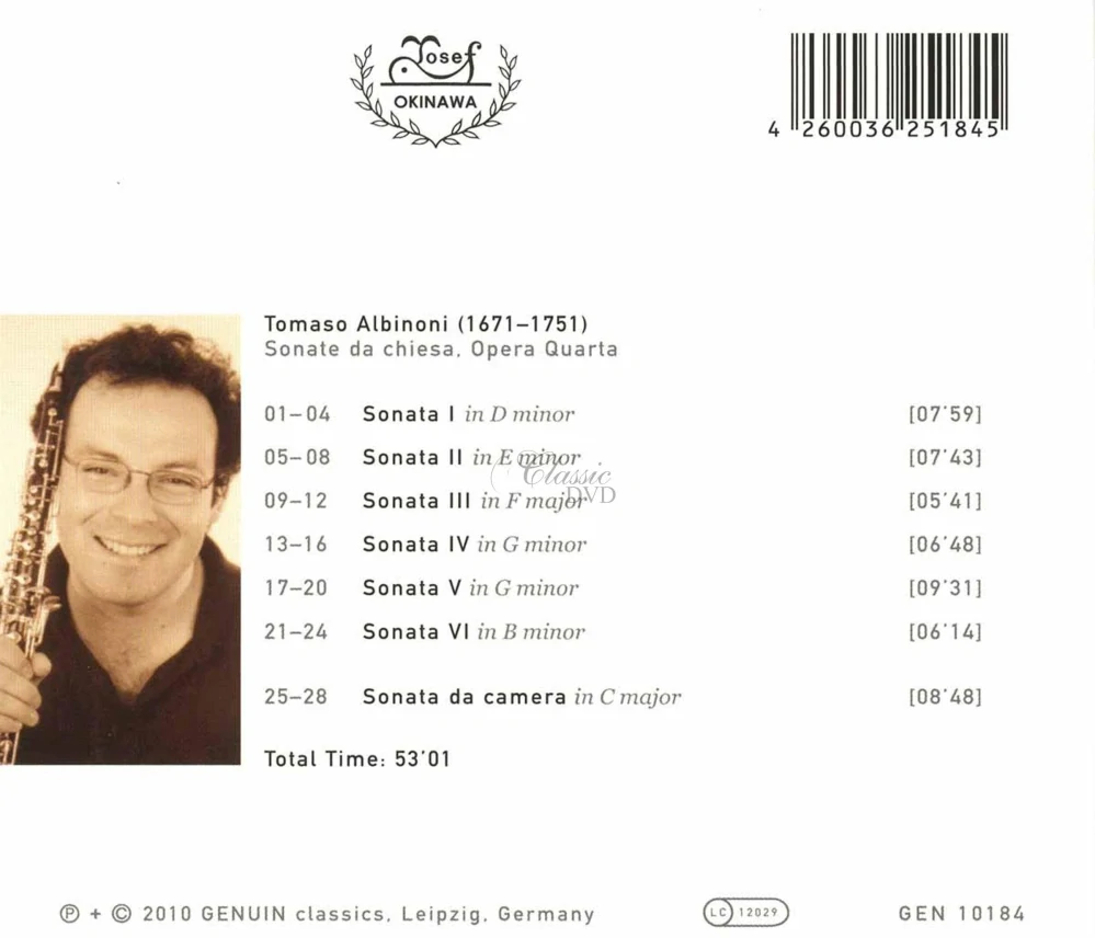 Tomaso Albinoni: Sonate da chiesa op.4 Nr.1-6 (CD)