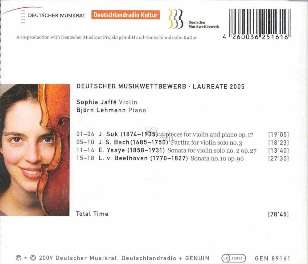 Sophia Jaffe, Violin (CD)