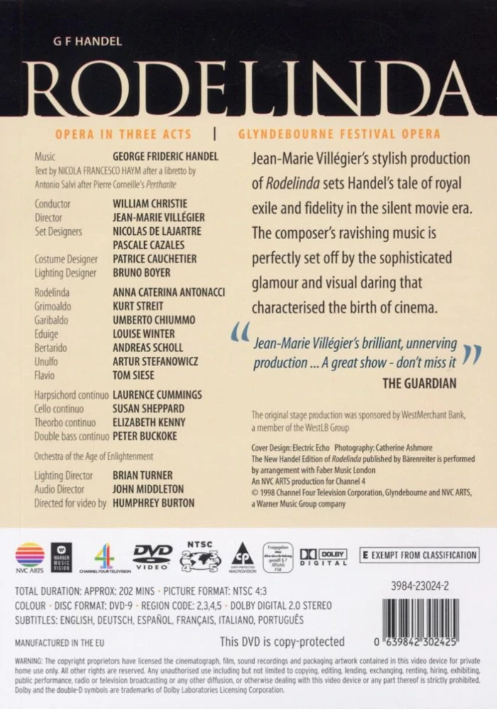Händel: Rodelinda - Opera (DVD)