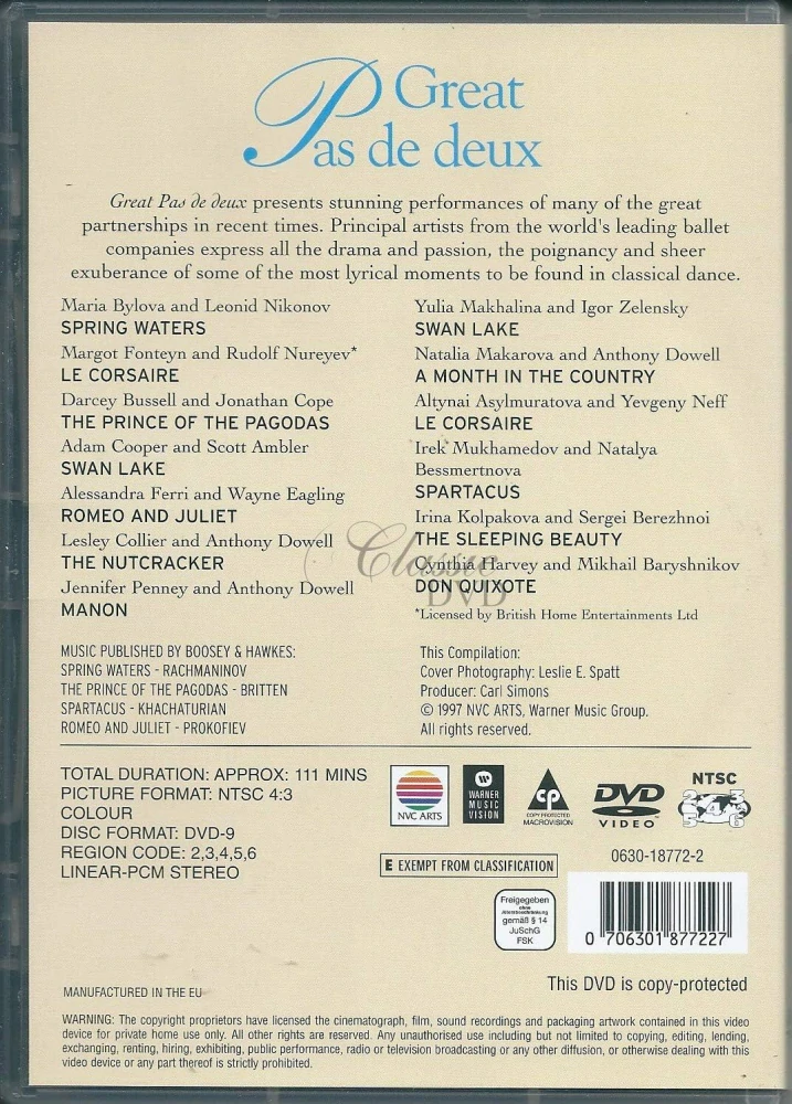 BALET Great Pas de Deux (DVD)