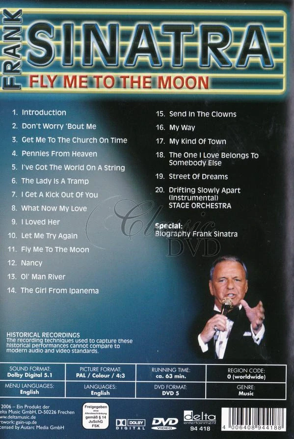 Frank Sinatra: Fly Me To The Moon (DVD)