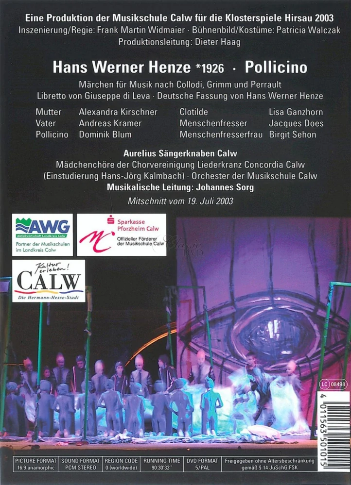 Hans Werner Henze: Pollicino - Opera (DVD)