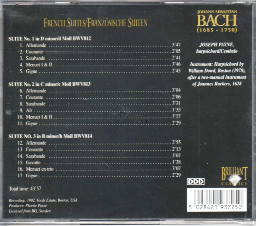 BACH French Suites / Französische Suiten BWV 812-814 (CD)