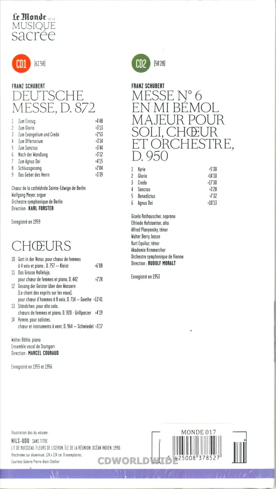 Franz Schubert: Deutsche Messe, D. 872 • Mass No. 6 in E-flat major, D. 950 • Choral Works (2CD)