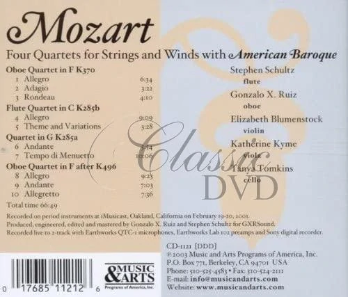 Wolfgang Amadeus Mozart (1756–1791) - Four Quartets for Strings and Winds (CD)