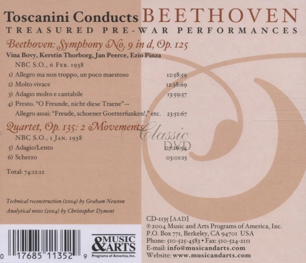 Ludwig van Beethoven - Symphony No. 9 in D minor, Op. 125 “Choral” (CD)