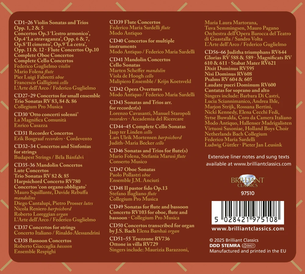 VIVALDI EDITION - SBĚRATELSKÁ DÁRKOVÁ EDICE (66CD)
