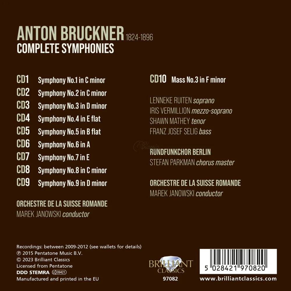 Anton Bruckner: Complete Symphonies (10CD)