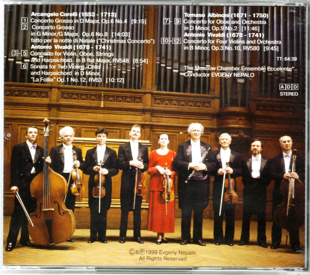 Arcangelo Corelli (1653–1713), Antonio Vivaldi (1678–1741), Tomaso Albinoni (1671–1750) - Concertos (CD)