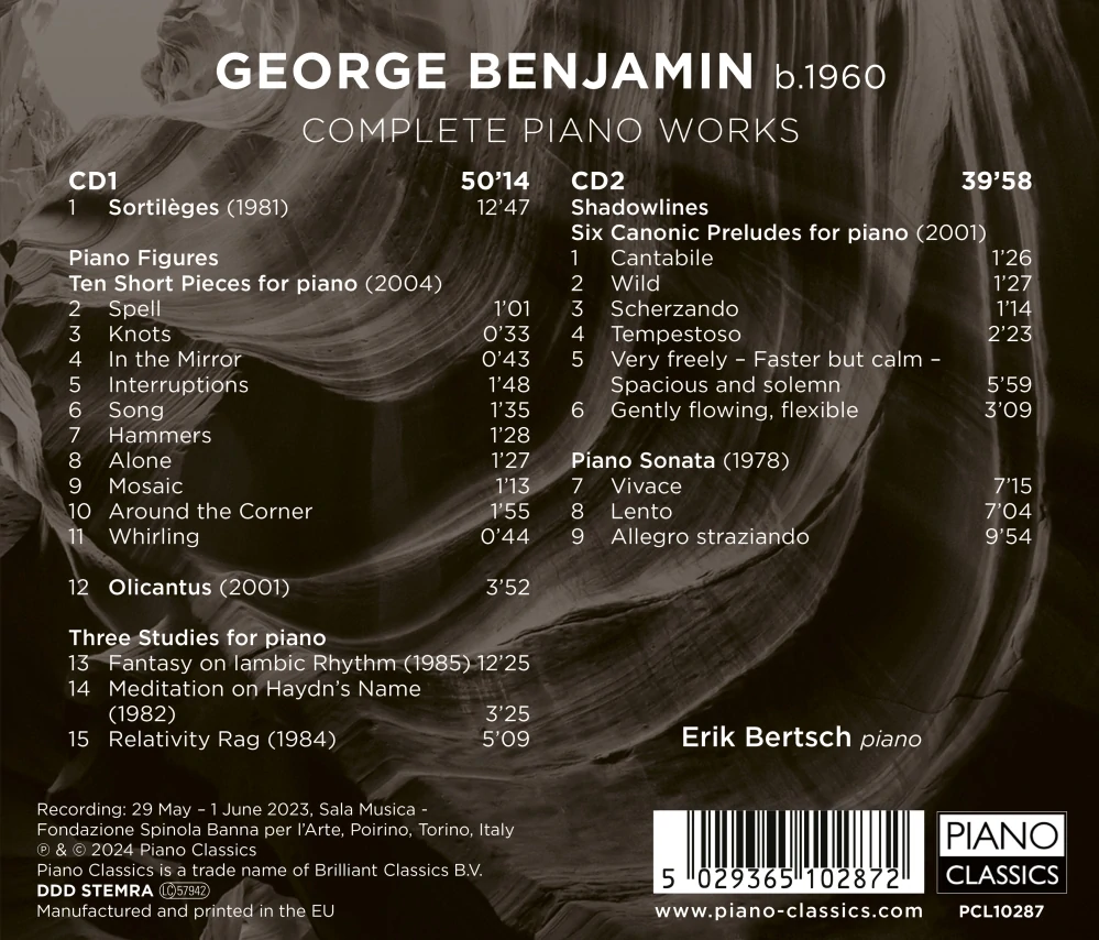 George Benjamin : Complete Piano Works (2CD)