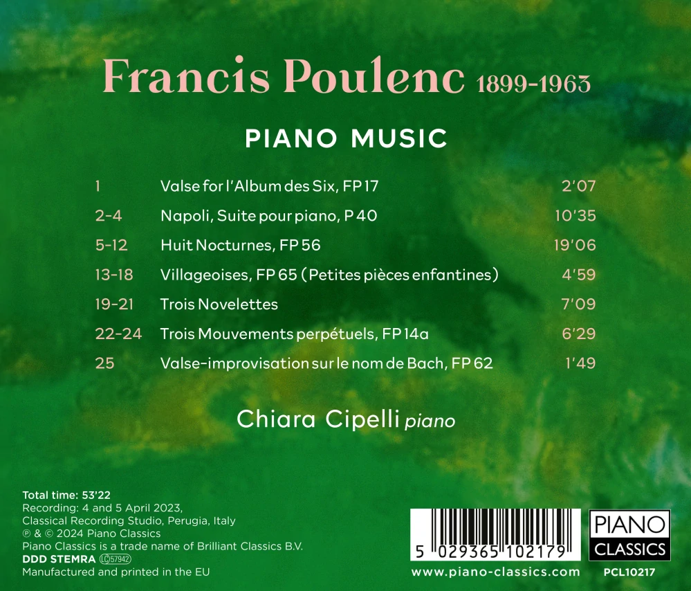 Francis Poulenc (1899–1963) : Piano Music (CD)