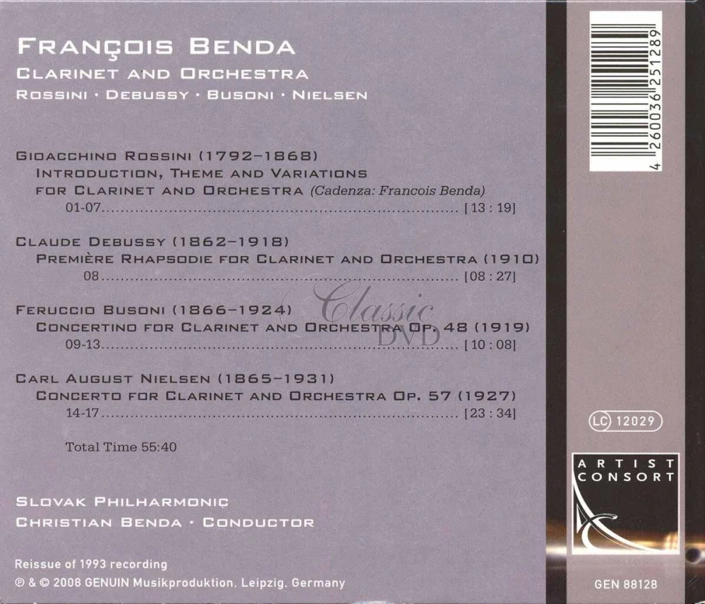 Clarinet and Orchestra - Rossini · Debussy · Busoni · Nielsen (CD)