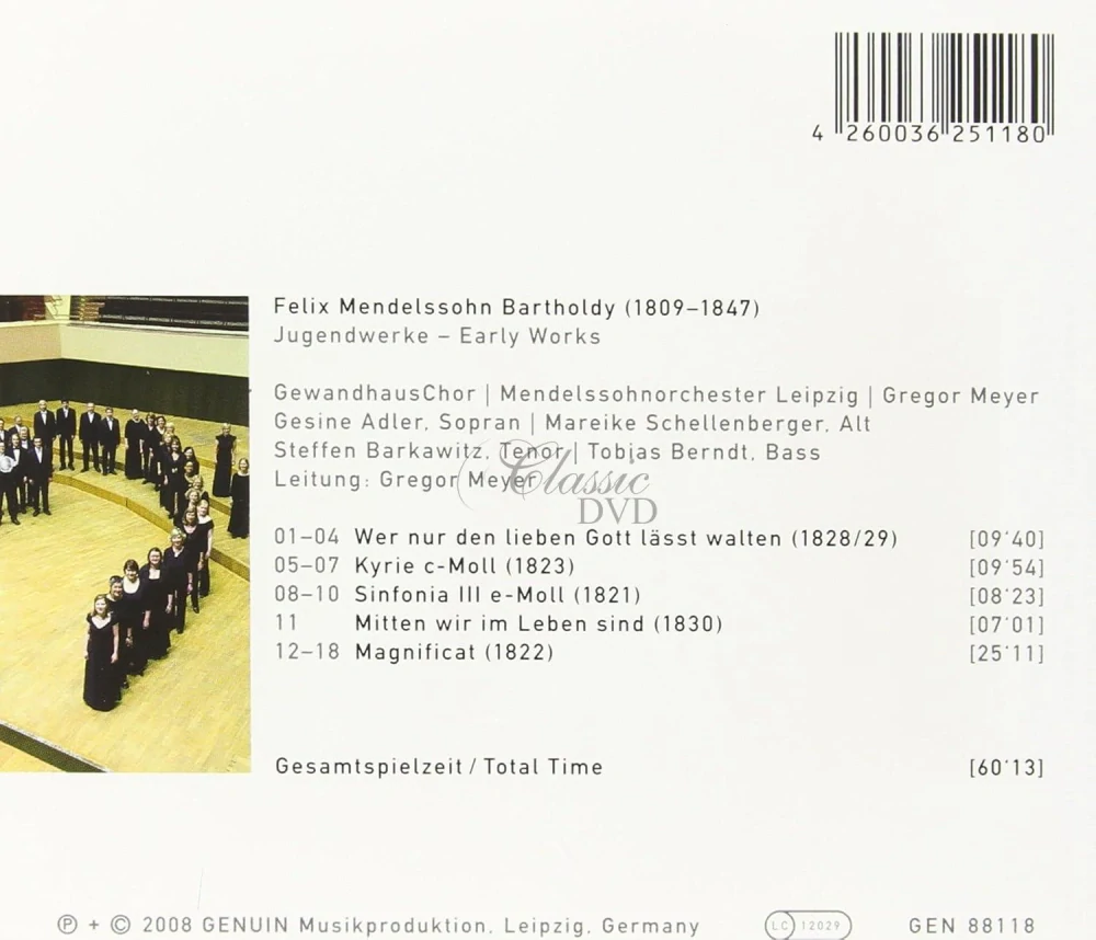 Felix Mendelssohn Bartholdy (1809–1847) Jugendwerke – Early Works (CD)