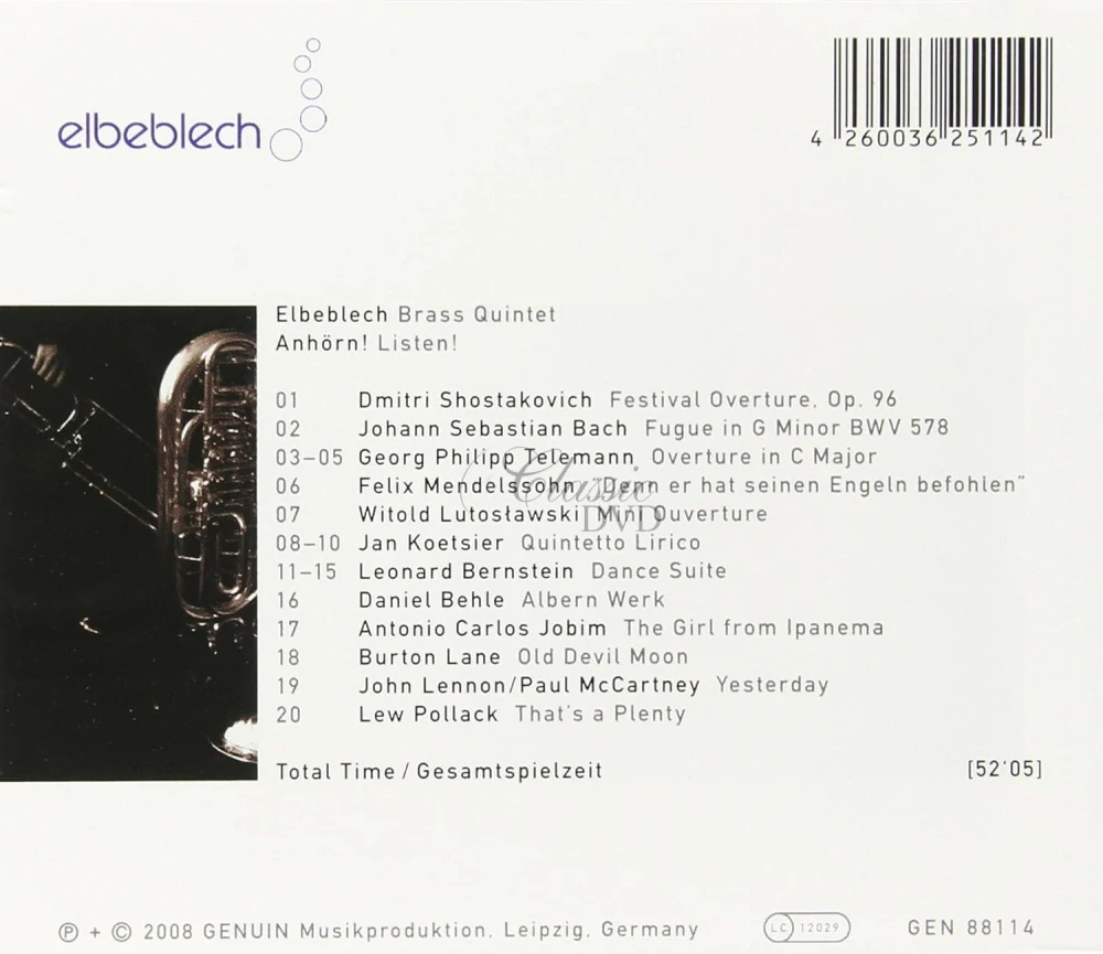 Elbeblech Brass Quintet - Anhören! Listen! (CD)