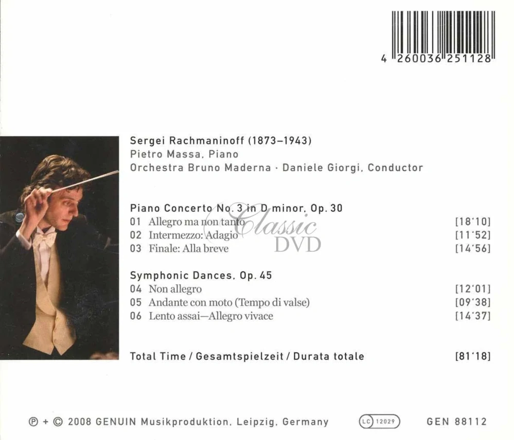 Sergei Rachmaninov (1873–1943) - Piano Concerto No. 3 · Symphonic Dances (CD)