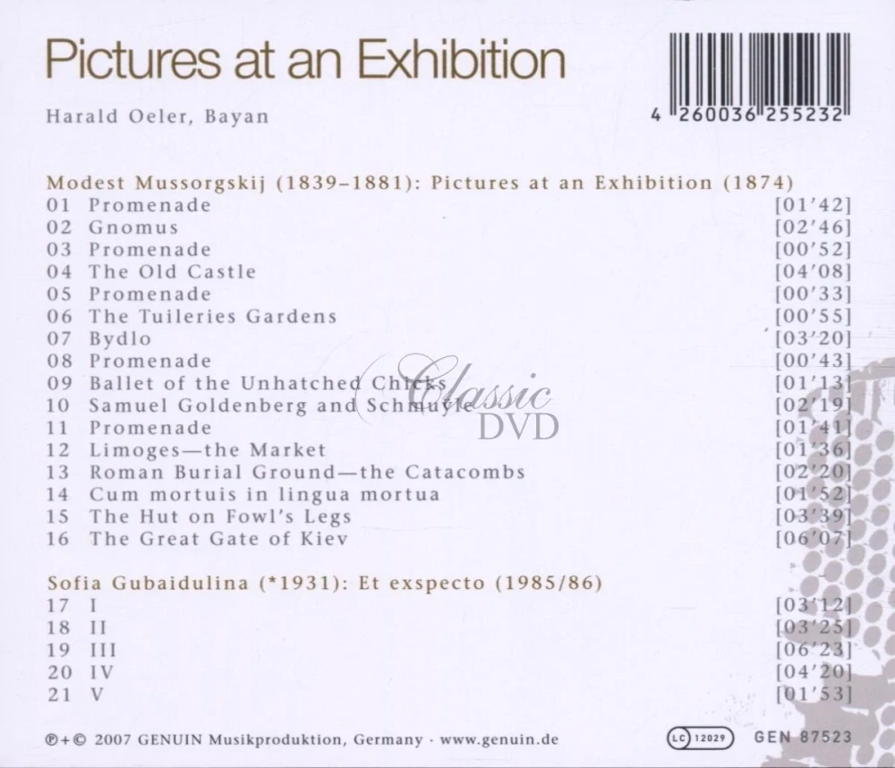 Modest Mussorgsky - Pictures at an Exhibition / Sofia Gubaidulina - Et exspecto (CD)