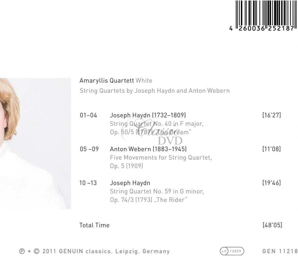 Amaryllis Quartett – White : String Quartets by Joseph Haydn & Anton Webern (CD)