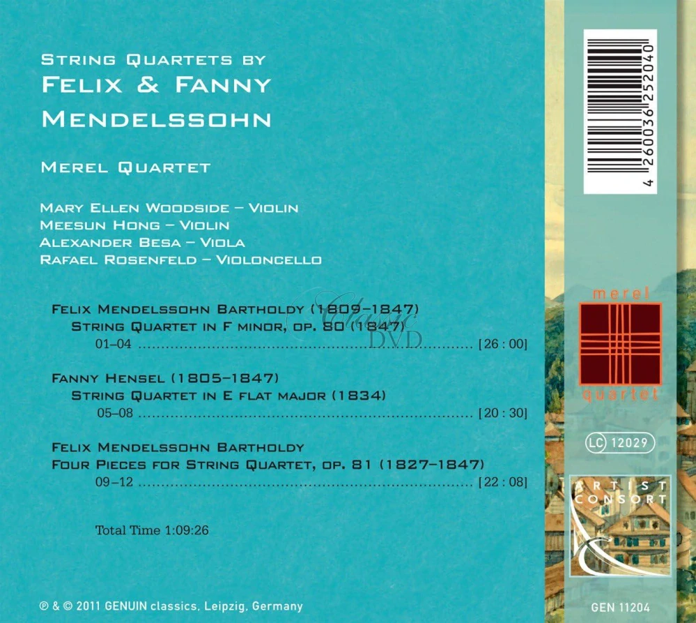 Felix & Fanny Mendelssohn – String Quartets (CD)