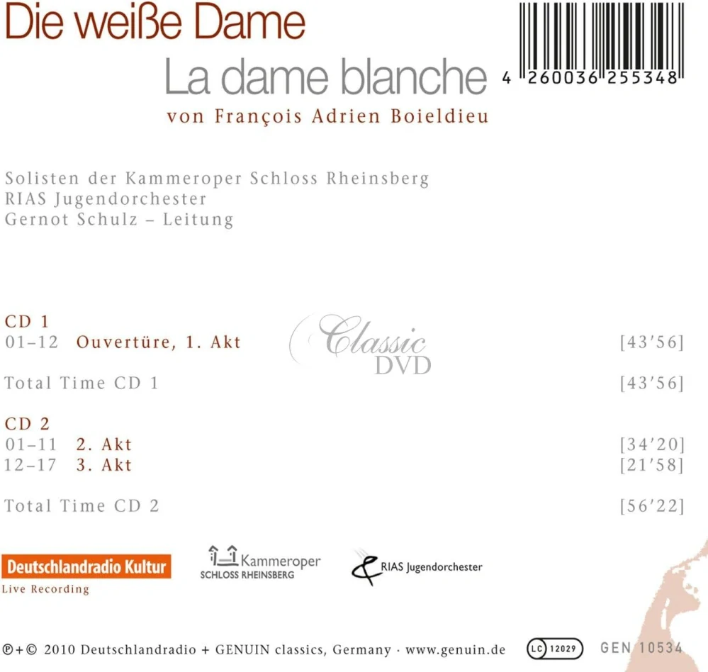 François Adrien Boieldieu – Die weiße Dame / La dame blanche (2CD)