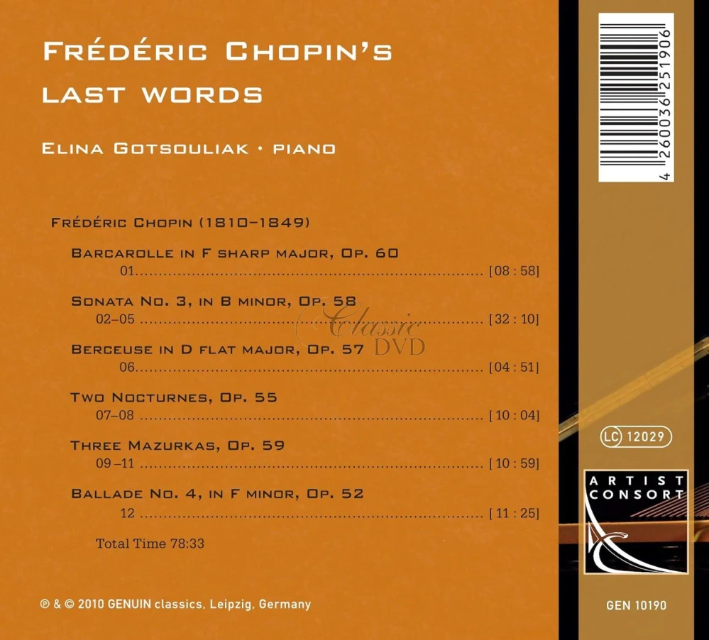 Frédéric Chopin – Last Words (CD)