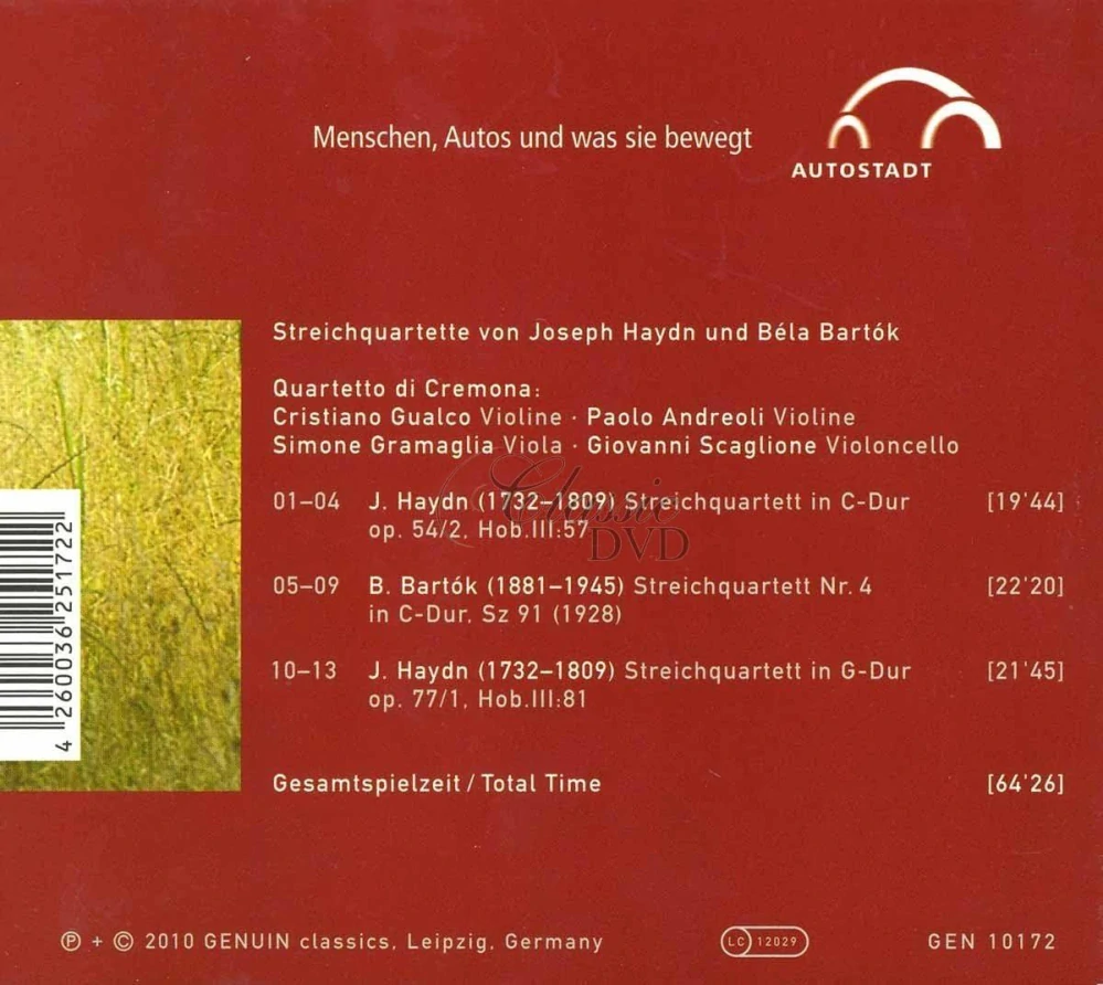 Streichquartette von Joseph Haydn und Béla Bartók (CD)